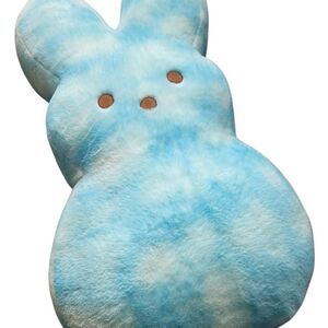 Peeps Jumbo Easter Bunny Plush Blue White Tie Dye Big Giant Stuffed Pillow